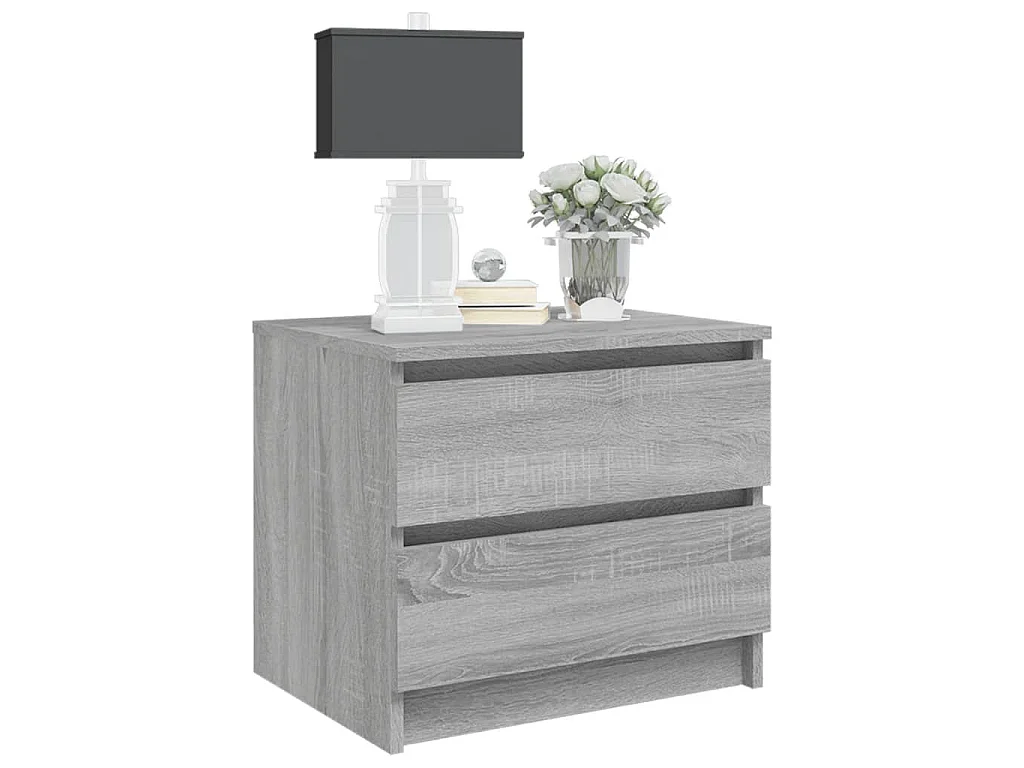 Nachttisch Grau Sonoma 50x39x43,5 cm Holzwerkstoff