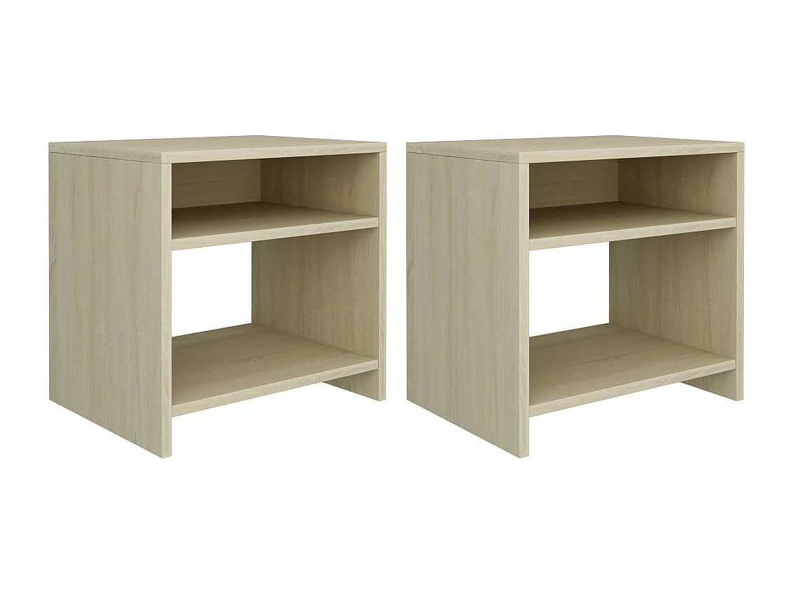 Comodini Rovere Sonoma 2 pz 40x30x40 cm in Legno Multistrato