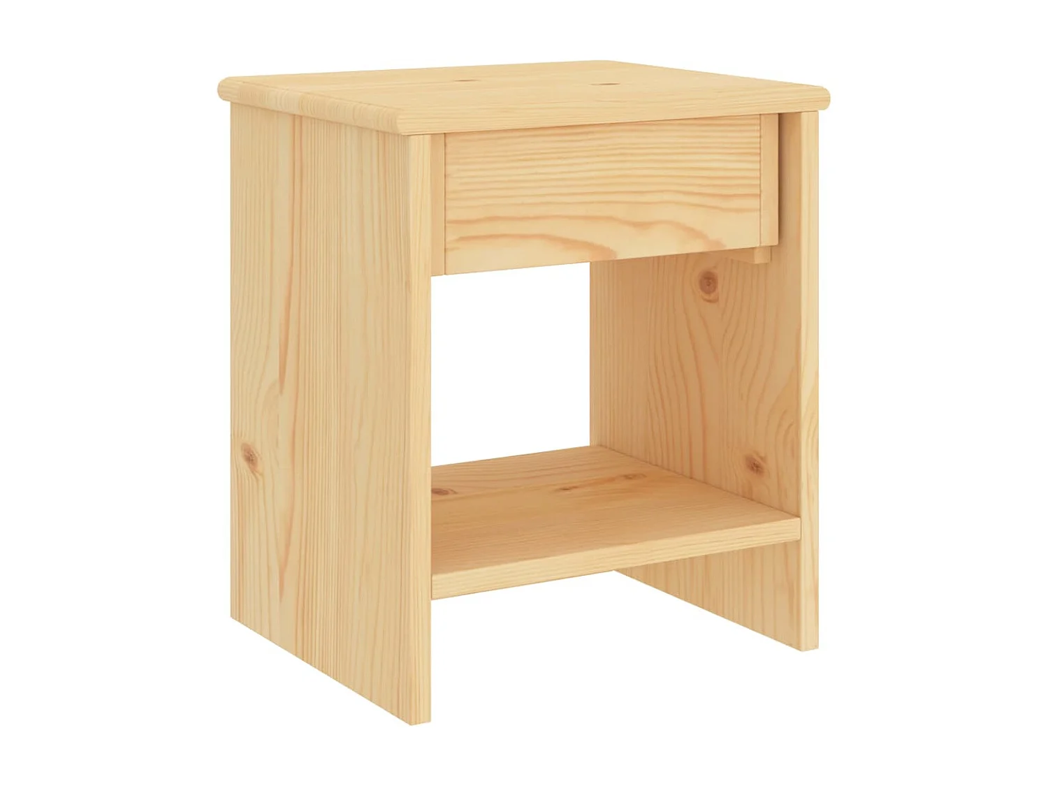 Mesa de cabeceira 35x30x40 cm madeira de pinho maciça clara