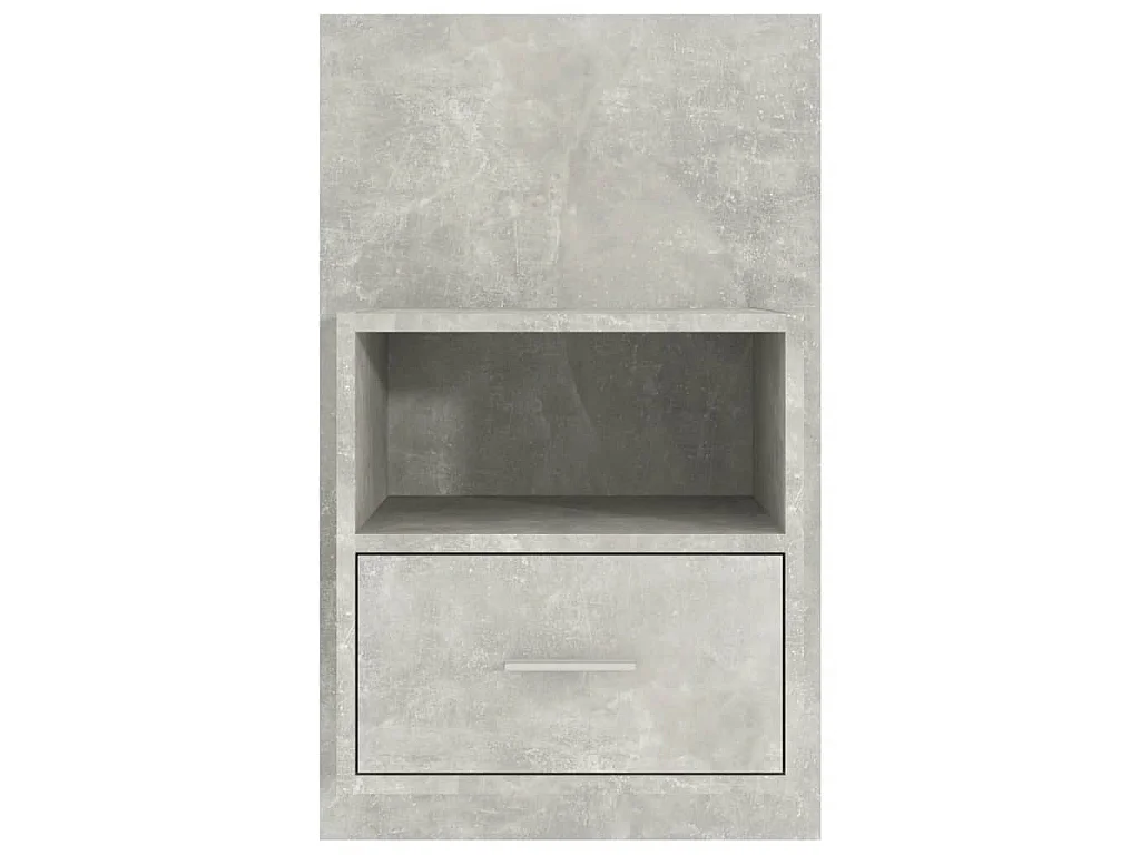 Comodini a Muro 2 pz Grigio Cemento