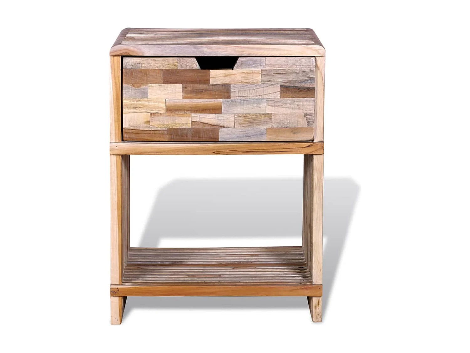 Nachtkastje met lade gerecycled teakhout