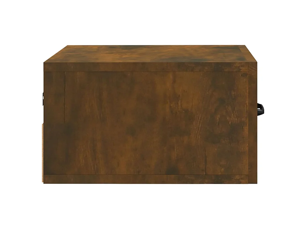 Table de chevet murale Chêne fumé 35x35x20 cm