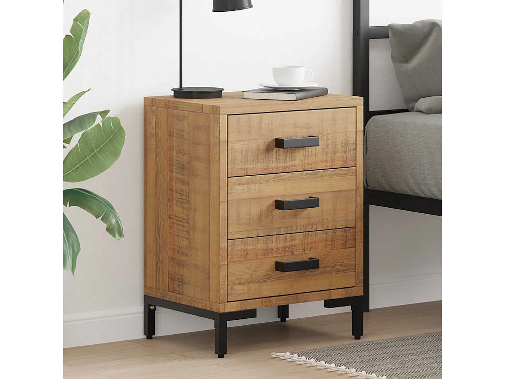 Table de chevet Marron 40x30x55 cm Bois de pin massif