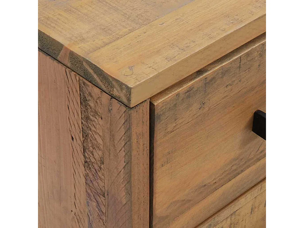 Nachttisch Braun 40x30x55 cm Massivholz Kiefer