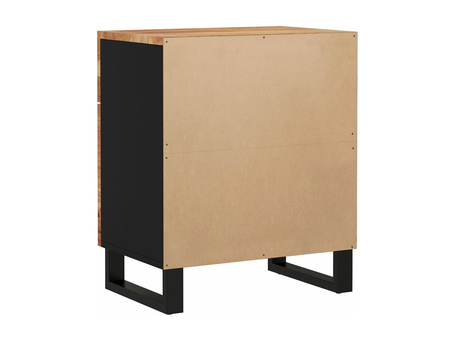 Nachtkastje 50x33x60 cm massief acaciahout en bewerkt hout