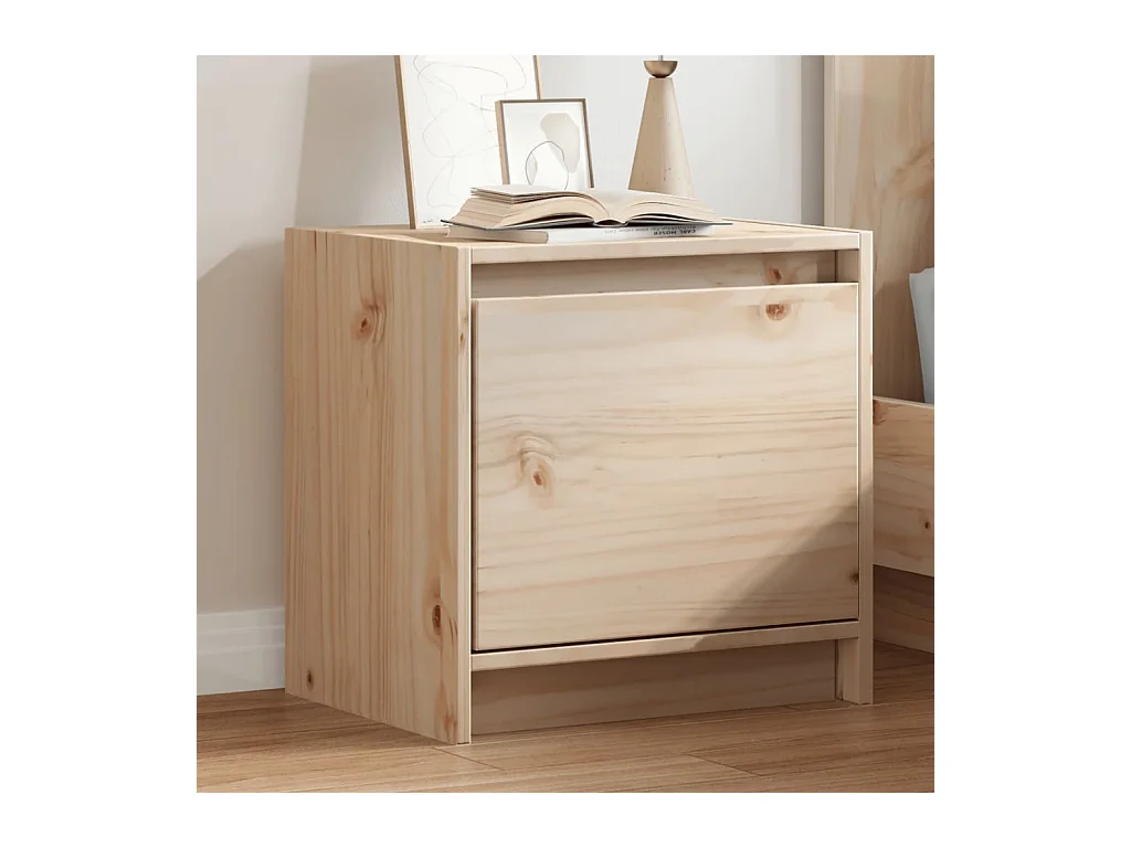Comodino 40x30,5x40 cm in Legno Massello di Pino