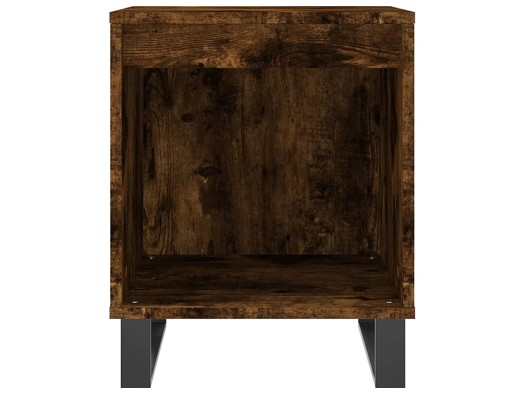 Table de chevet chêne fumé 40x35x50 cm bois d’ingénierie