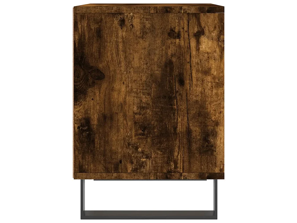 Table de chevet chêne fumé 40x35x50 cm bois d’ingénierie