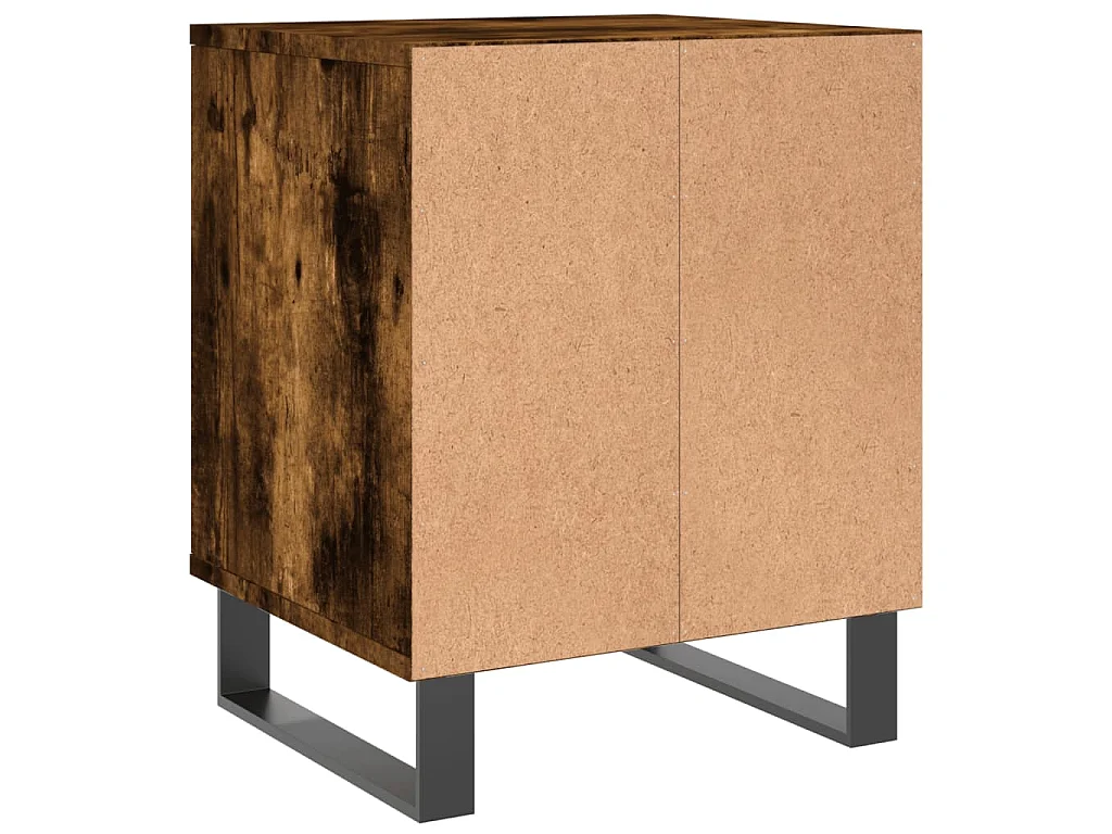 Table de chevet chêne fumé 40x35x50 cm bois d’ingénierie