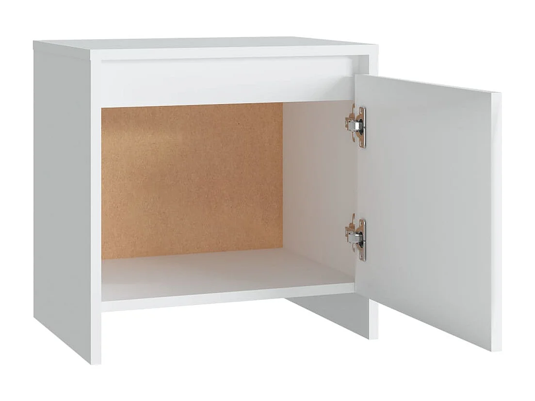Tables de chevet 2 pcs blanc 45x34x44,5 cm bois d'ingénierie