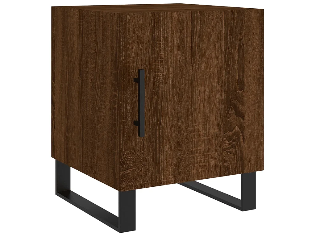 Table de chevet chêne marron 40x40x50 cm bois d’ingénierie