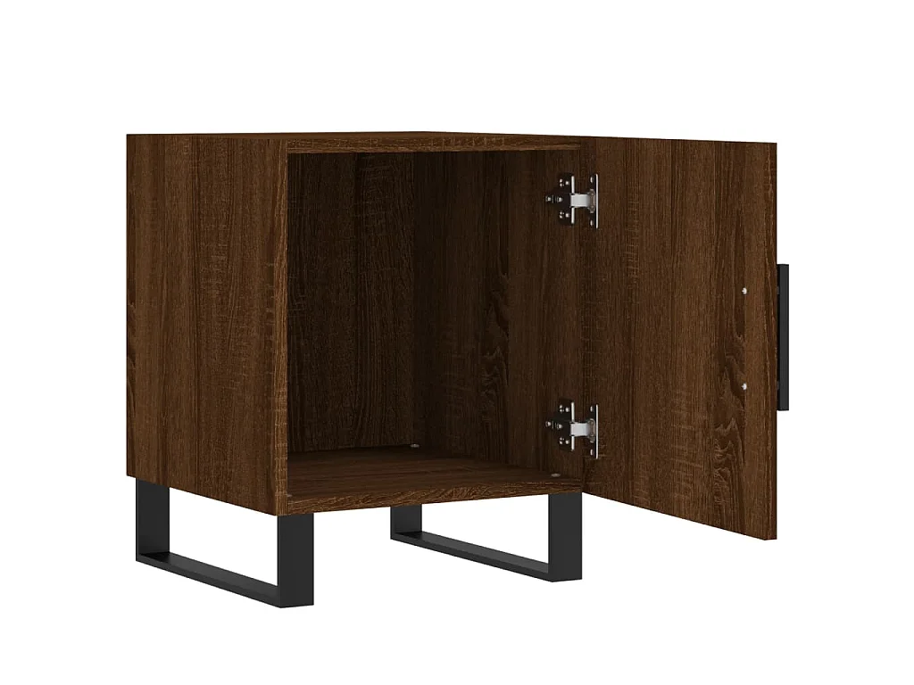 Table de chevet chêne marron 40x40x50 cm bois d’ingénierie