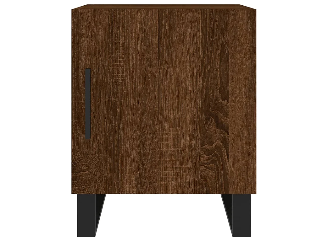 Table de chevet chêne marron 40x40x50 cm bois d’ingénierie