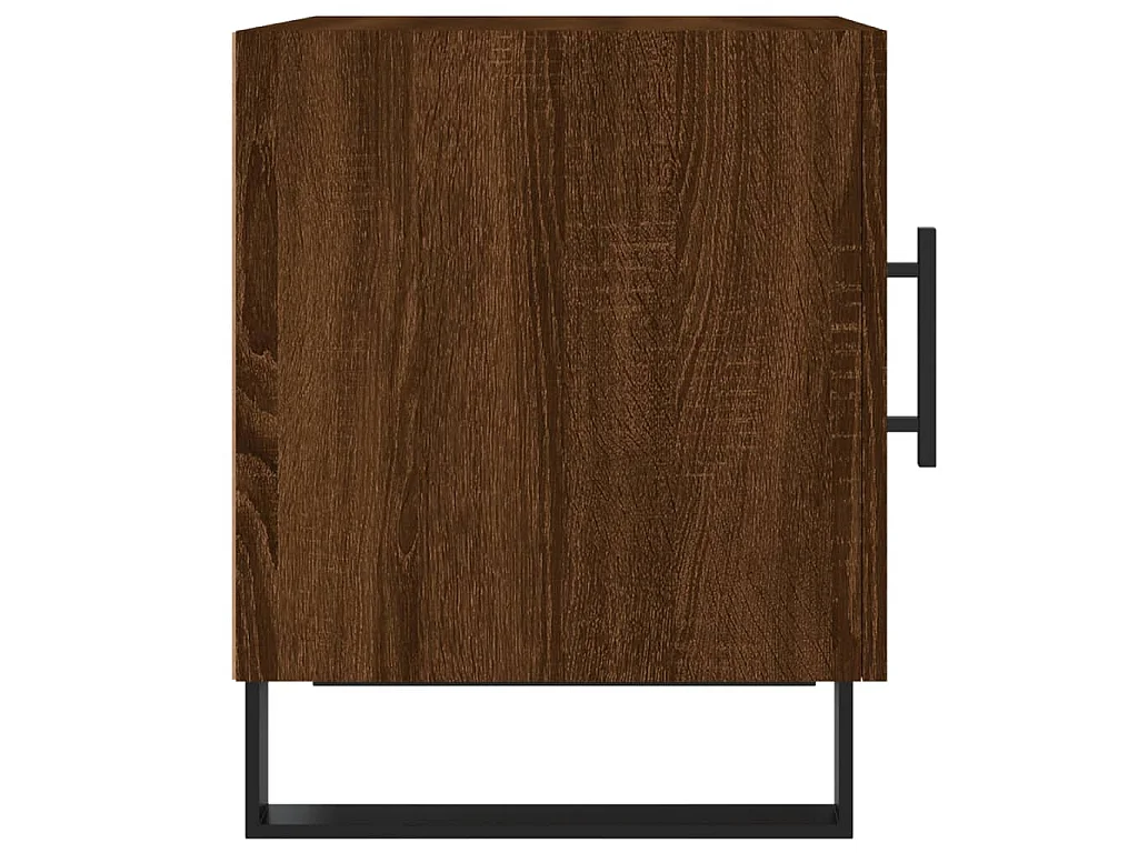 Table de chevet chêne marron 40x40x50 cm bois d’ingénierie