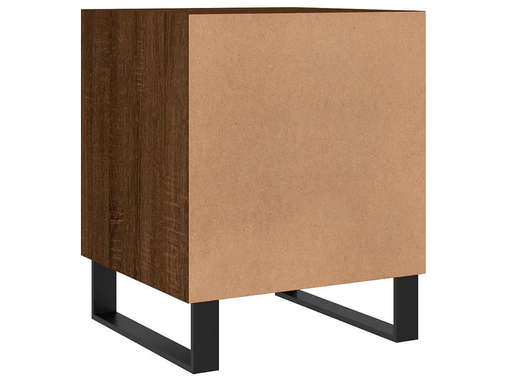 Table de chevet chêne marron 40x40x50 cm bois d’ingénierie