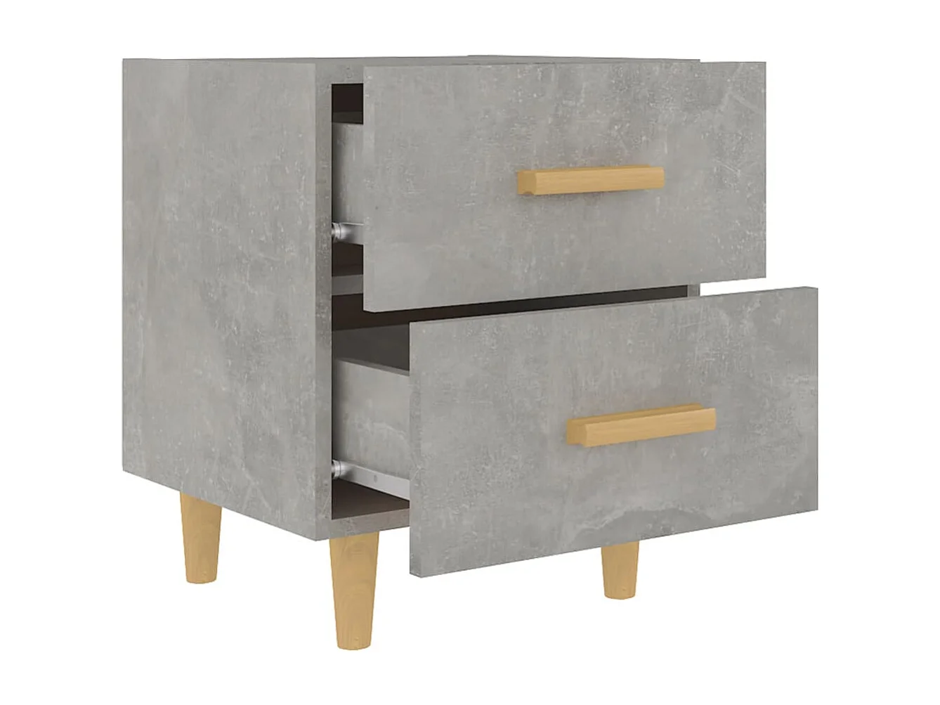 Comodini 2 pz Grigio Cemento 40x35x47,5 cm