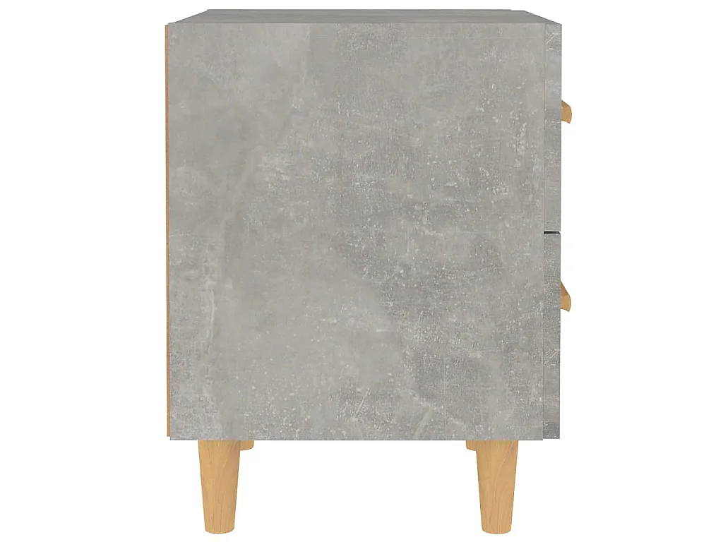 Nachtkastjes 2 st 40x35x47,5 cm betongrijs