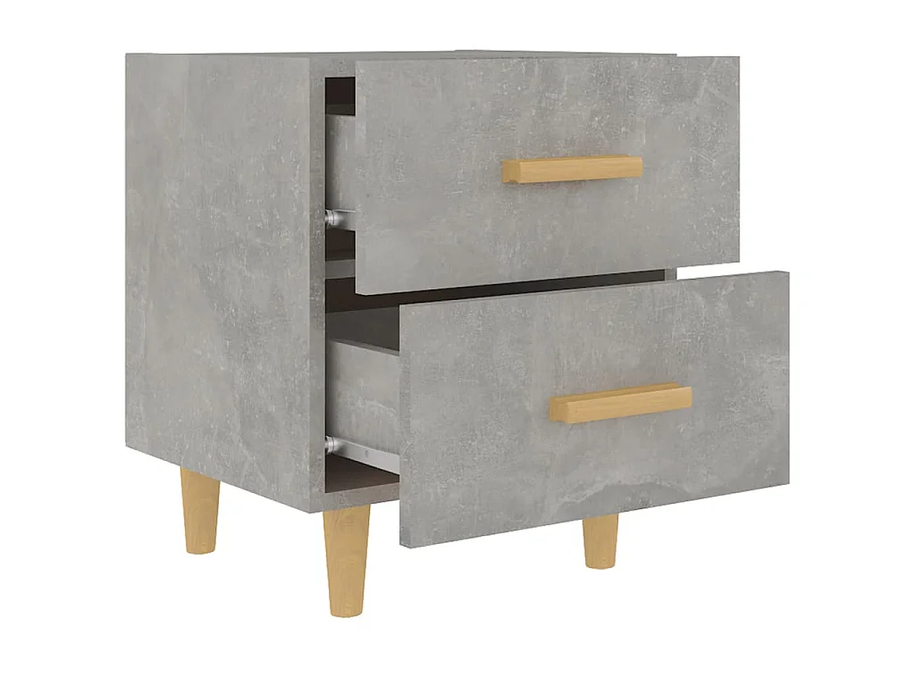 Nachtkastjes 2 st 40x35x47,5 cm betongrijs