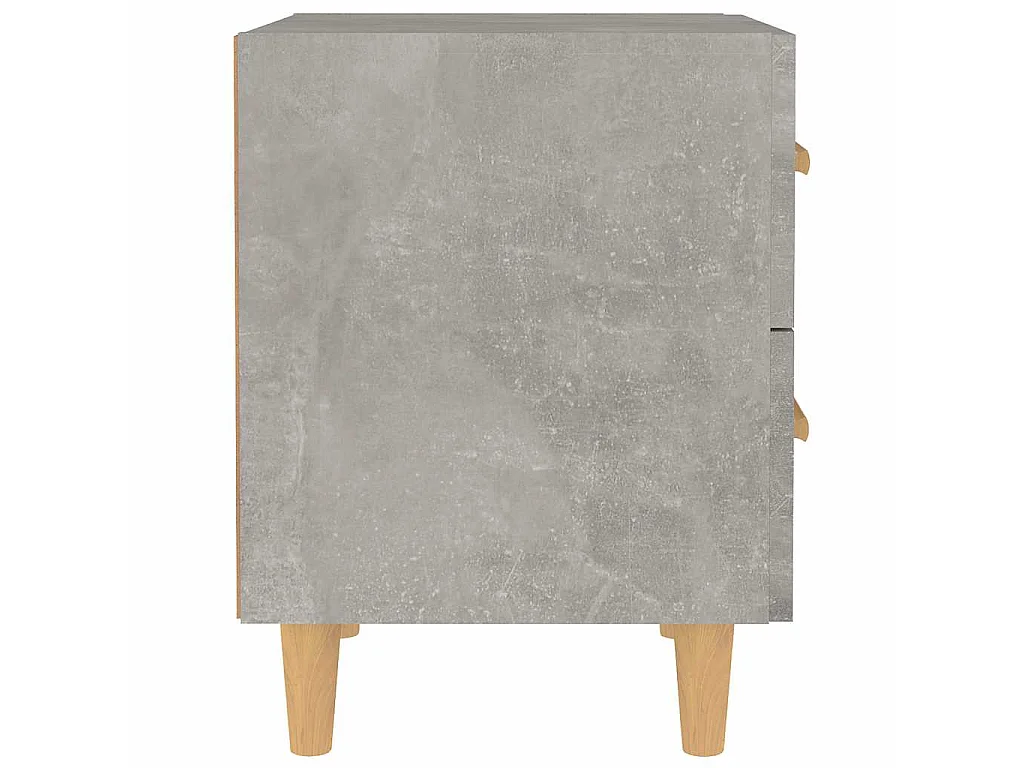 Nachttische 2 Stk. Betongrau 40x35x47,5 cm
