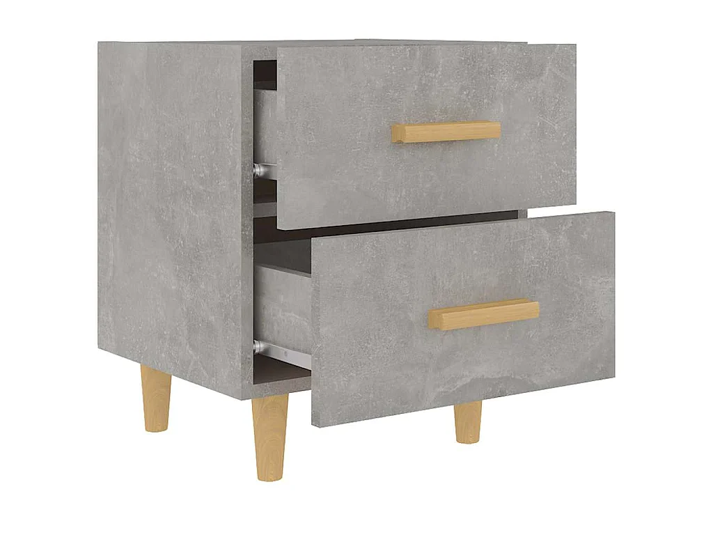 Nachttische 2 Stk. Betongrau 40x35x47,5 cm