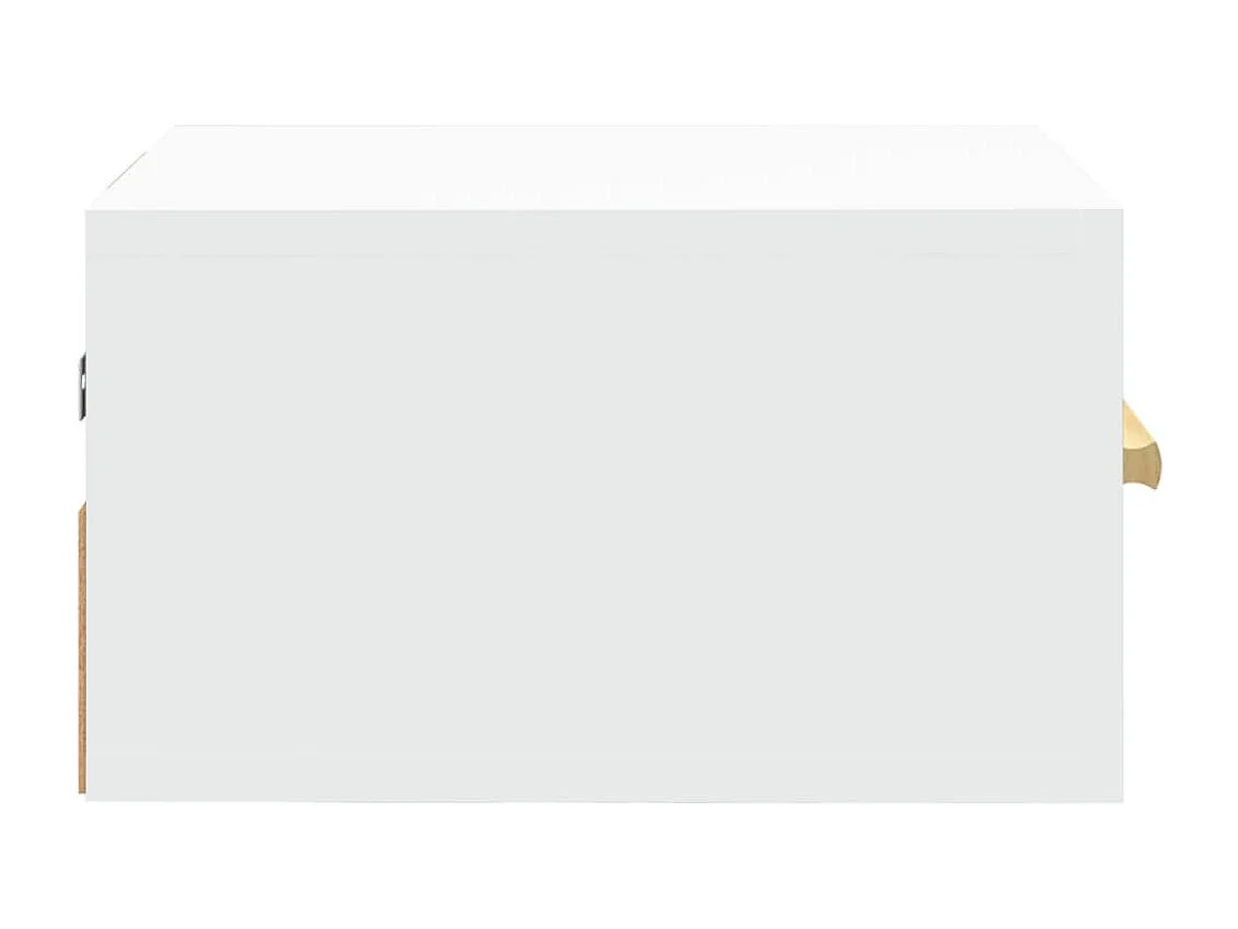 Table de chevet murale blanc 35x35x20 cm