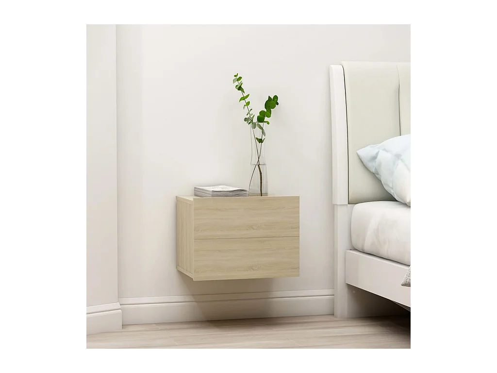 Comodini 2 pz Rovere Sonoma 40x30x30 cm in Legno Multistrato