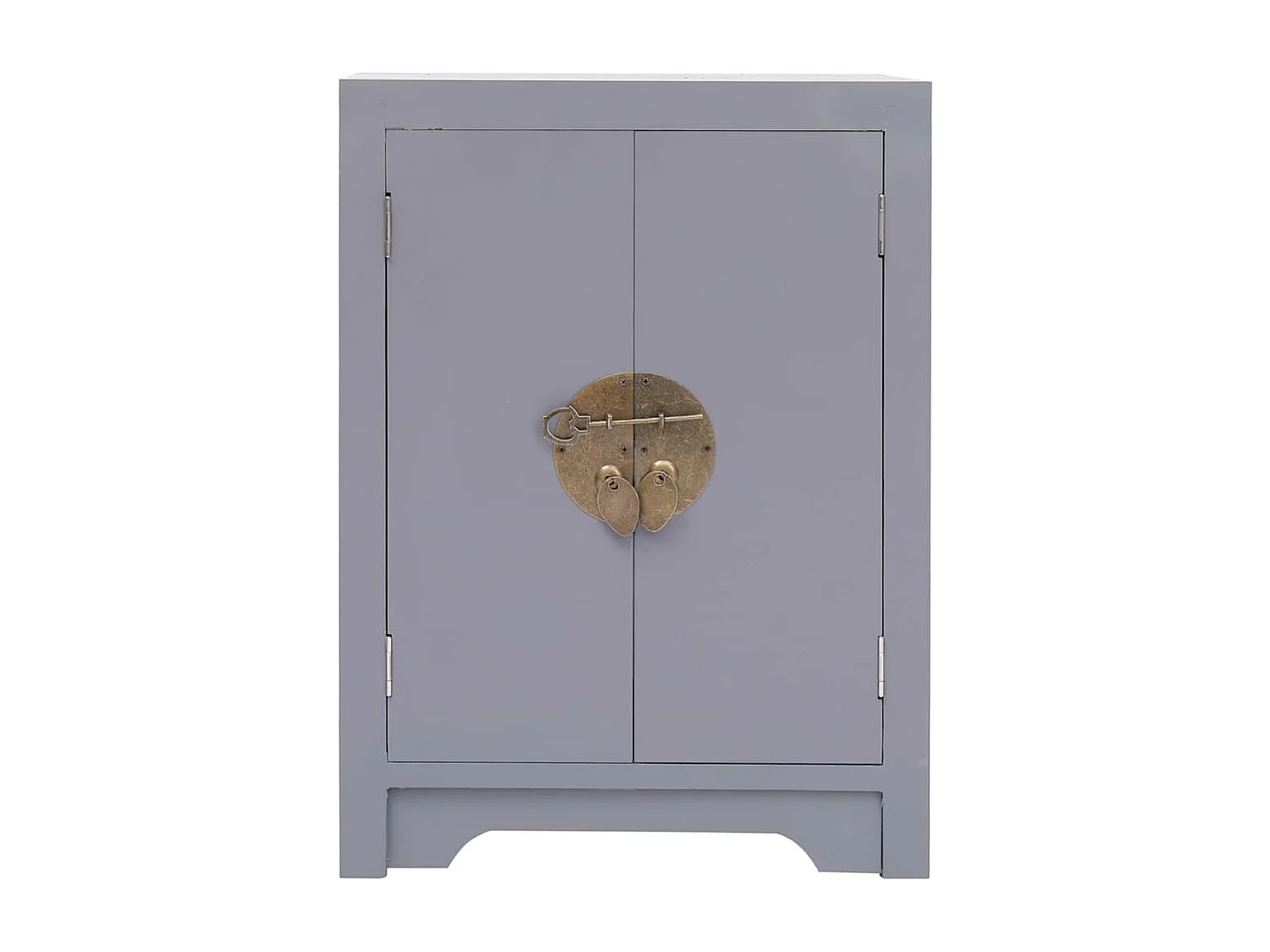 Table de chevet Gris 38x28x52 cm Bois de Paulownia