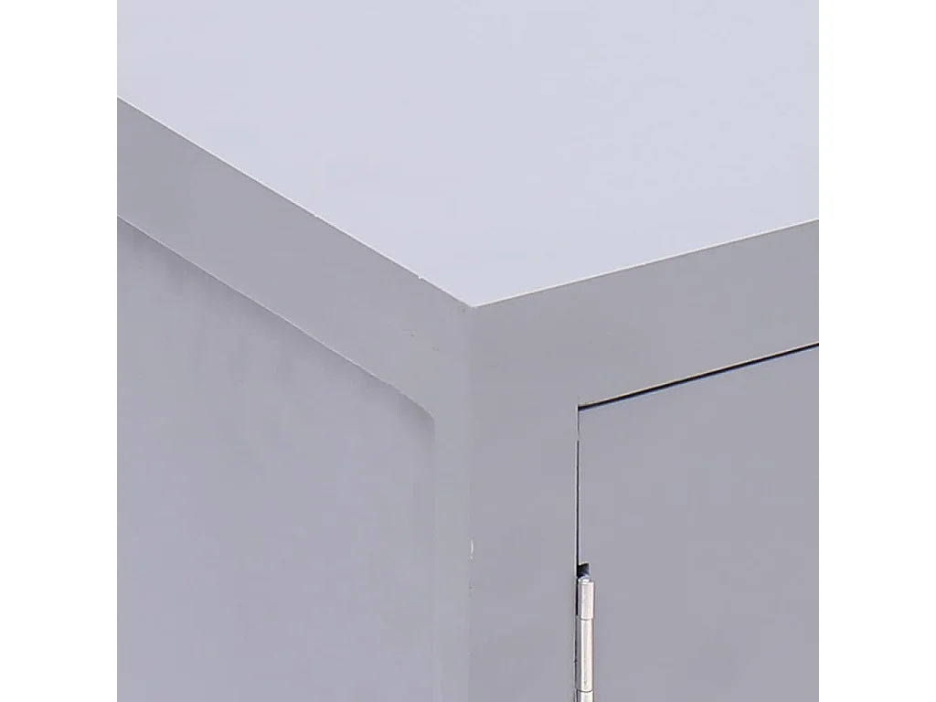 Table de chevet Gris 38x28x52 cm Bois de Paulownia