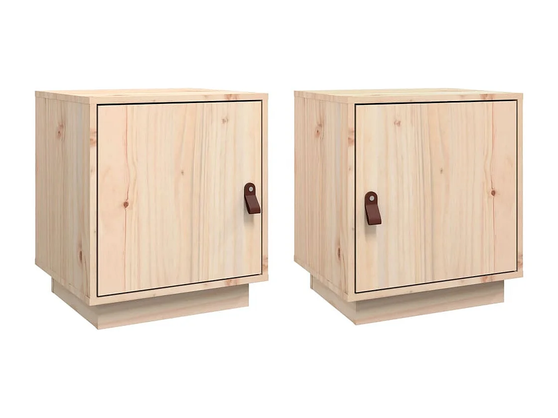 Mesas de cabeceira 2 pcs 40x34x45 cm madeira de pinho maciça