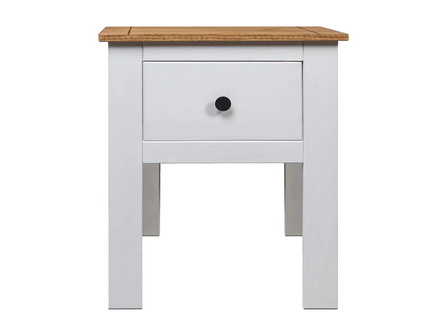 Nachttisch Weiß 46x40x57 cm Kiefernholz Panama