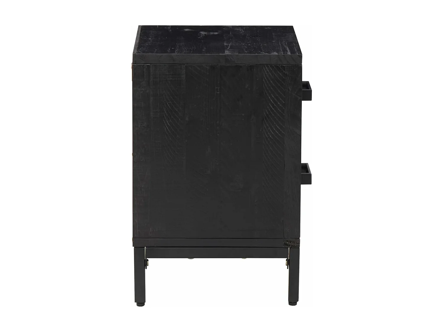 Mesa de cabeceira 36x30x45 cm pinho maciço preto