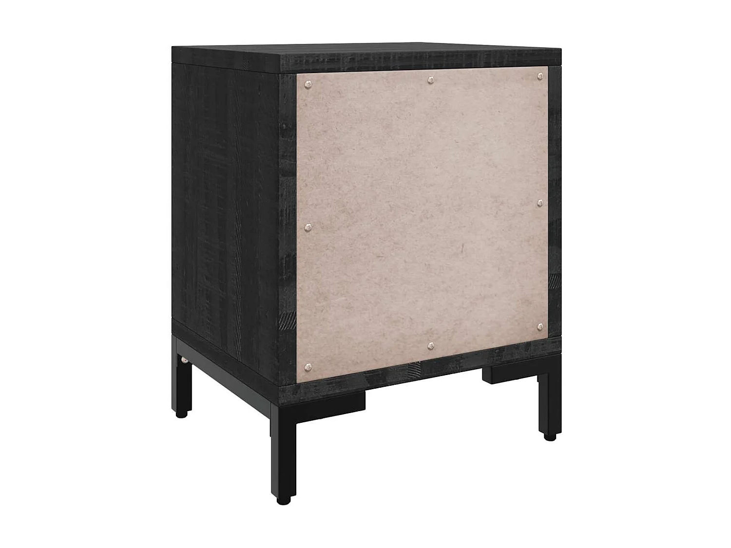 Table de chevet Noir 36x30x45 cm Bois de pin massif