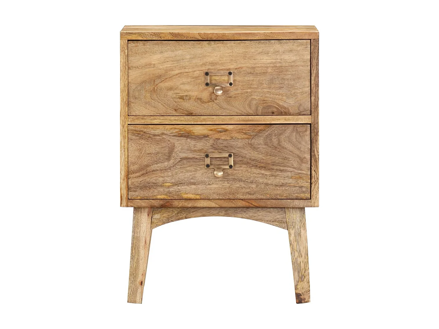 Mesita de noche de madera maciza de mango 40x35x55 cm