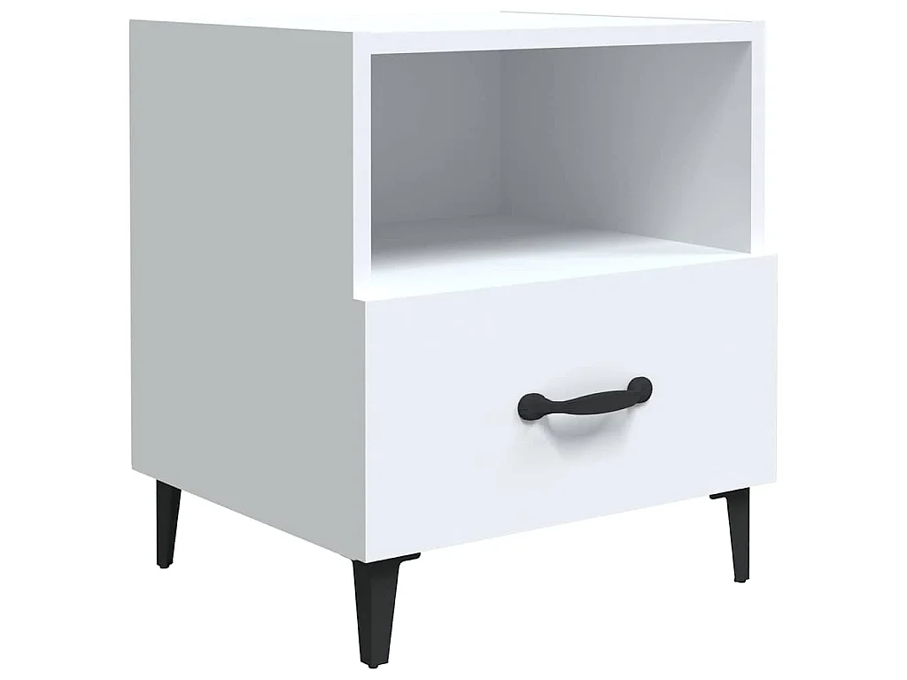 Comodino Bianco in Legno Multistrato