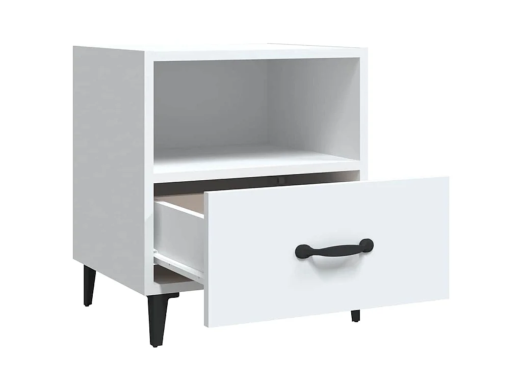 Comodino Bianco in Legno Multistrato