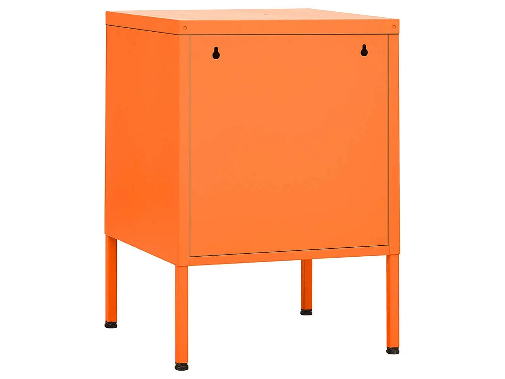 Nachttisch Orange 35x35x51 cm Stahl
