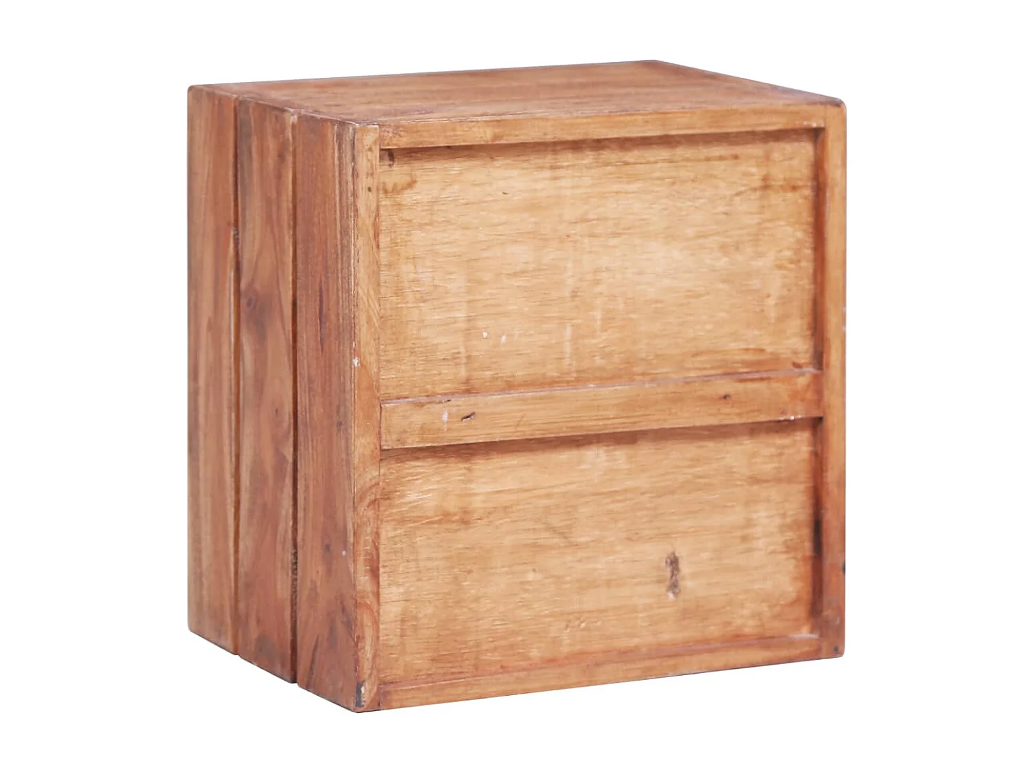 Table de chevet avec 3 tiroirs 35x25x35 cm bois d'acajou massif