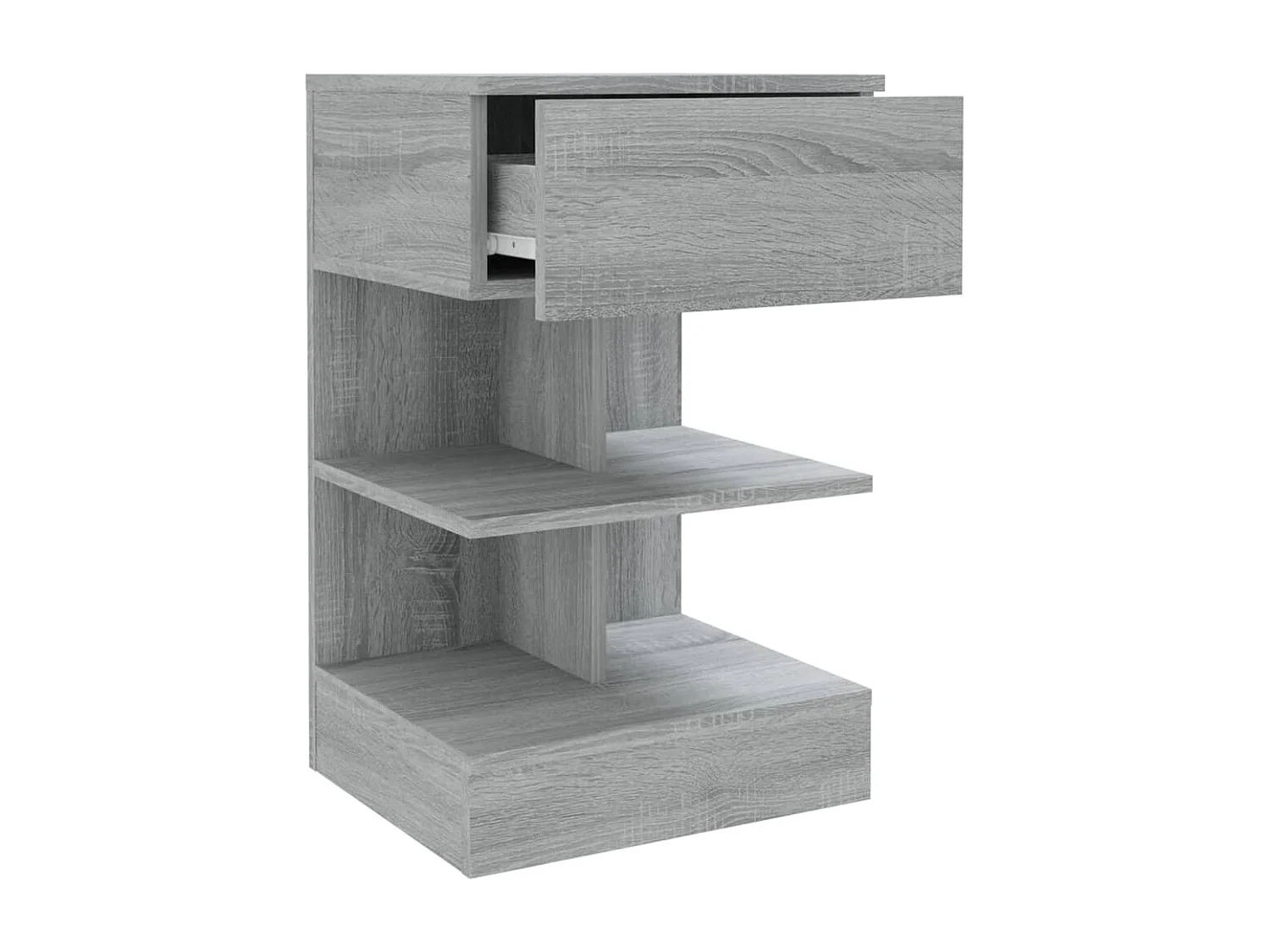 Nachttische 2 Stk. Grau Sonoma 40x35x65 cm Holzwerkstoff