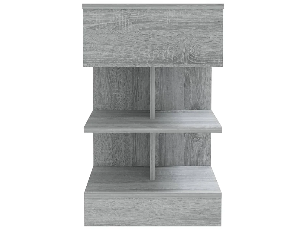Nachttische 2 Stk. Grau Sonoma 40x35x65 cm Holzwerkstoff