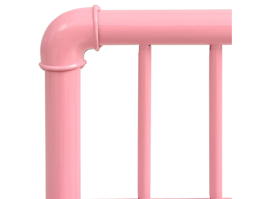 Mesas de cabeceira 2 pcs metal rosa e vidro transparente