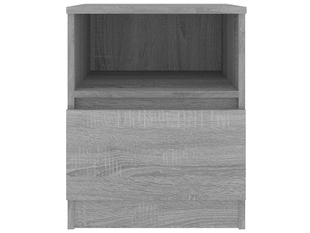 Table de chevet sonoma gris 40x40x50 cm bois d'ingénierie
