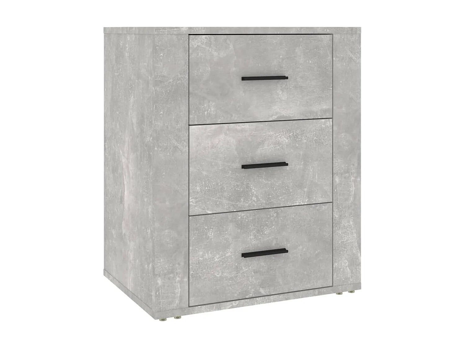 Nachtkastje 50x36x60 cm bewerkt hout betongrijs