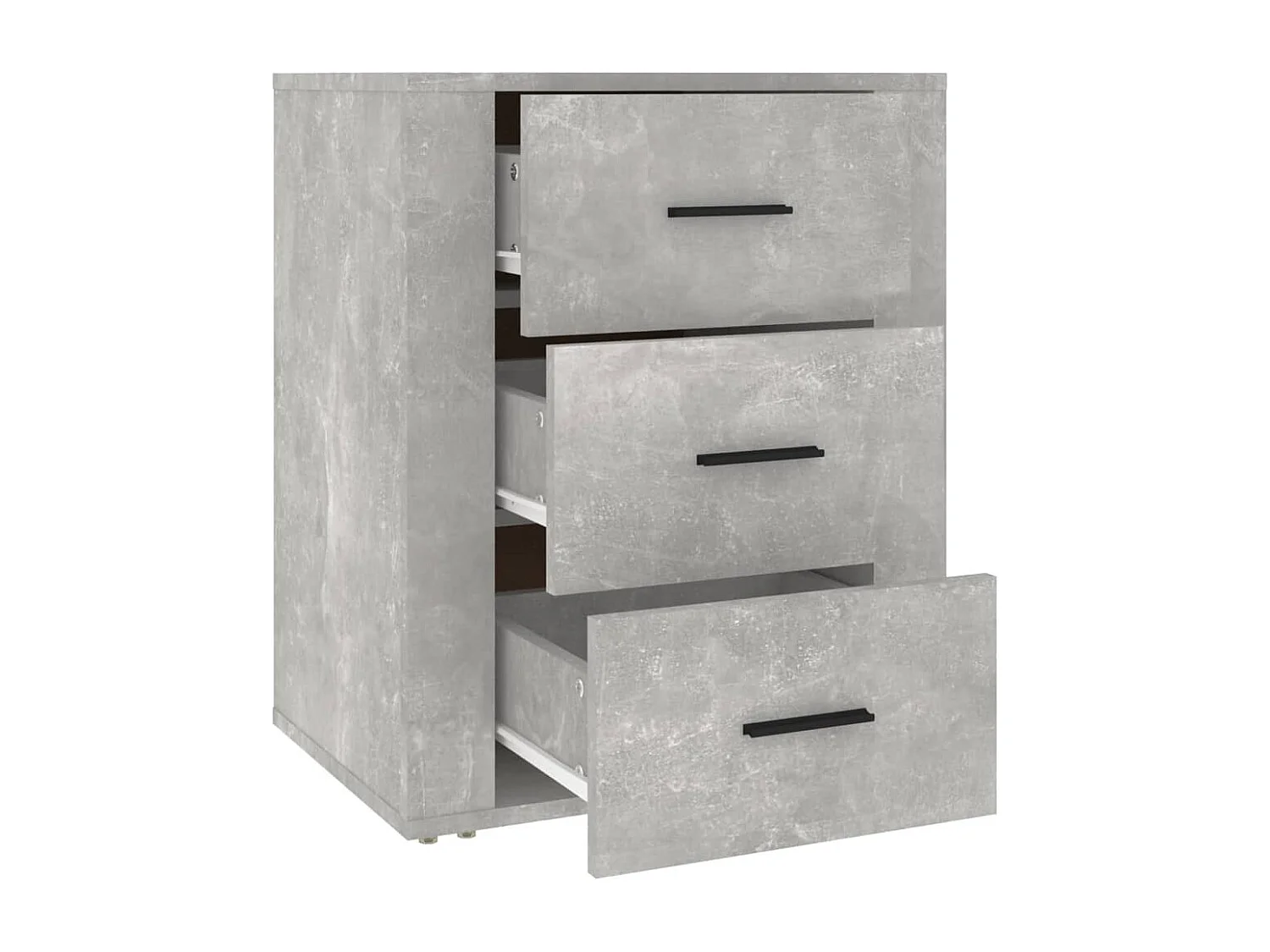 Nachtkastje 50x36x60 cm bewerkt hout betongrijs