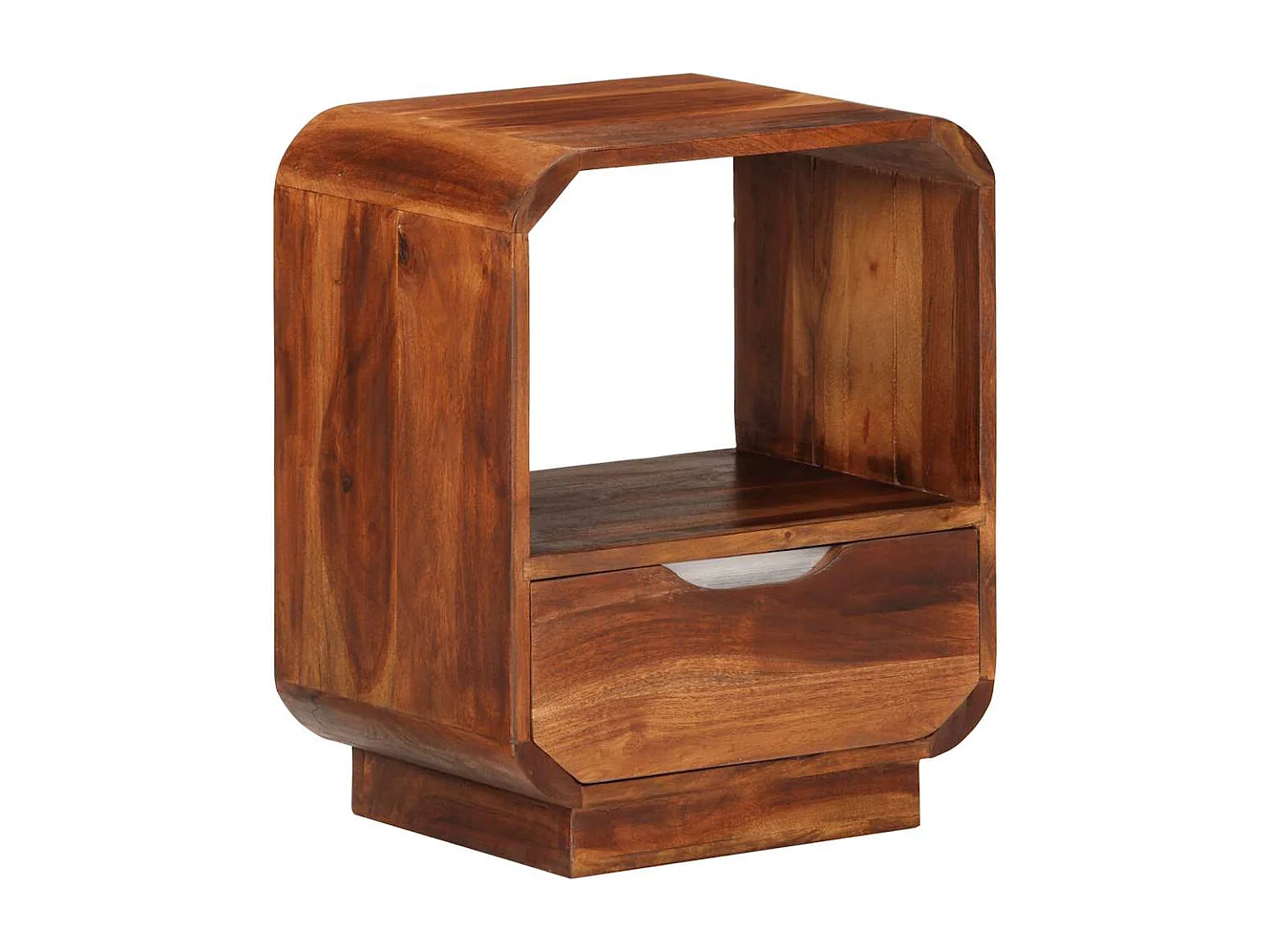 Mesa cabeceira c/ gaveta madeira acácia maciça 40x30x50 cm