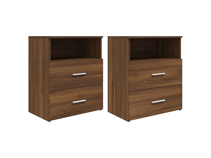Tables de chevet 2 pcs Chêne marron 50x32x60 cm