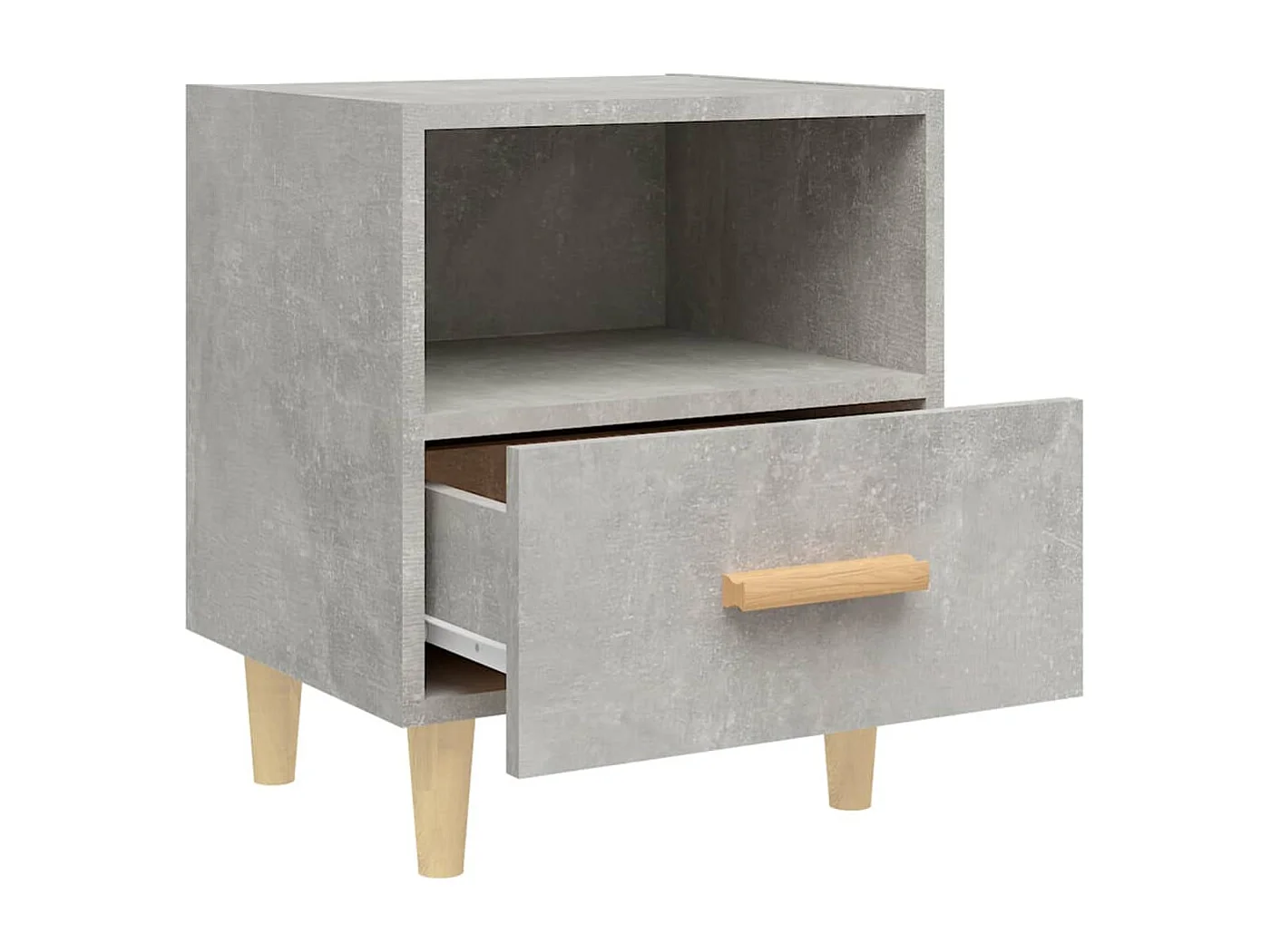 Comodini 2 pz Grigio Cemento 40x35x47 cm