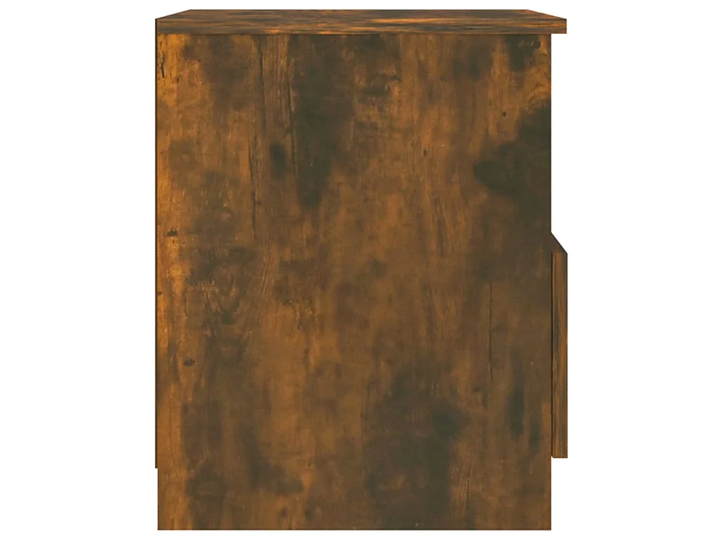 Table de chevet chêne fumé 40x40x50 cm bois d'ingénierie