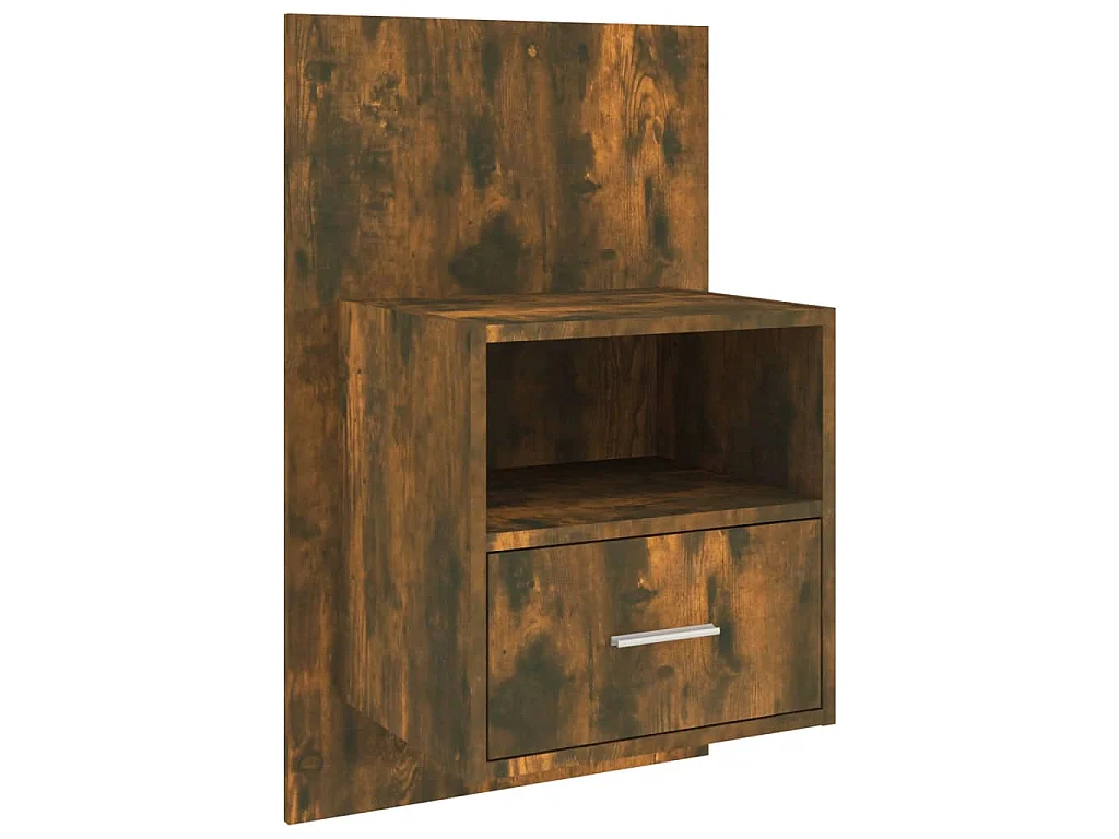 Comodini a Muro 2 pz Rovere Fumo