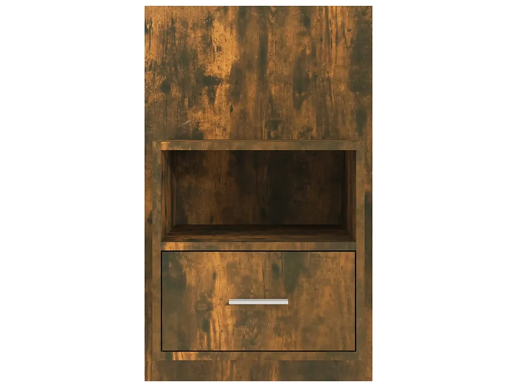 Comodini a Muro 2 pz Rovere Fumo
