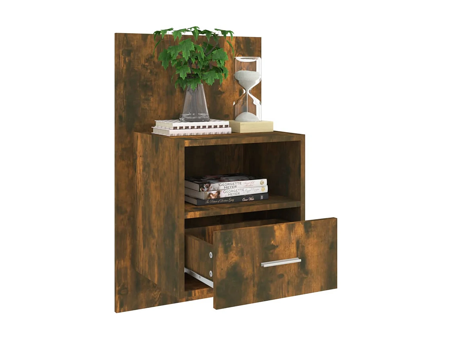 Comodini a Muro 2 pz Rovere Fumo